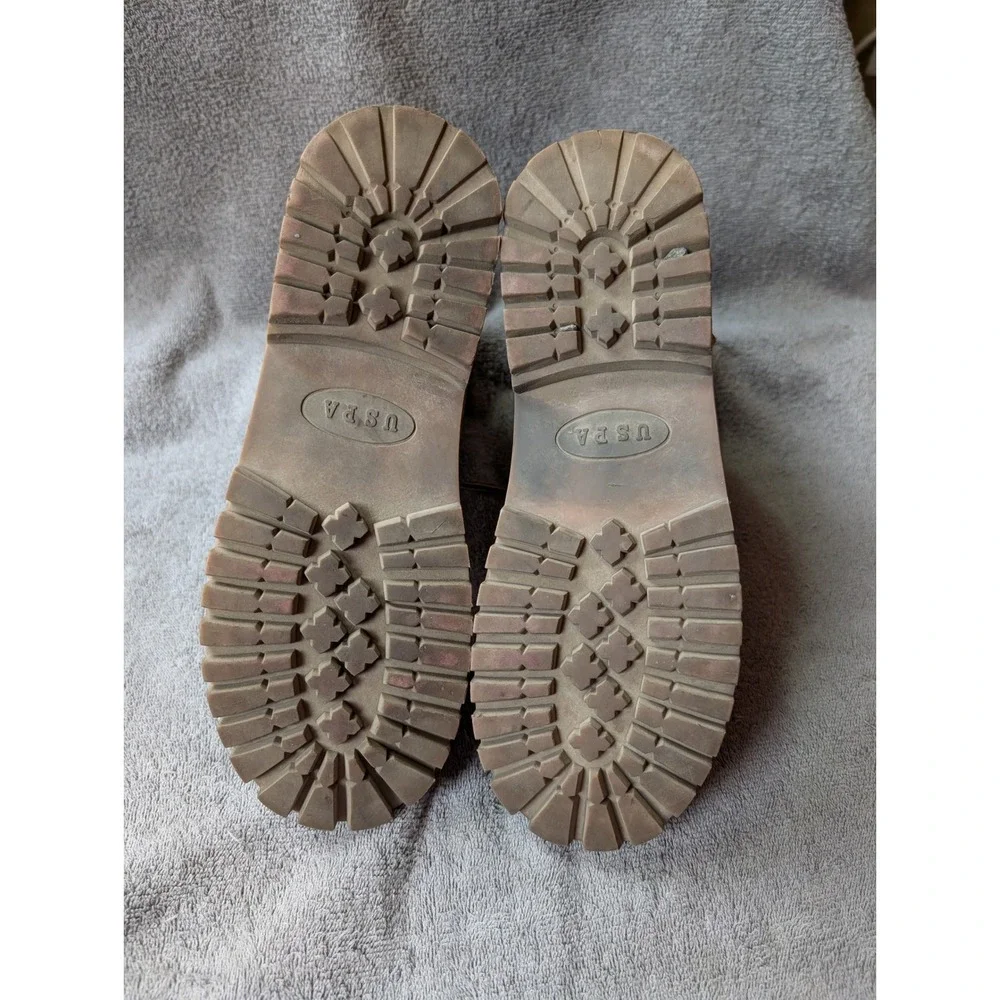 U.S. Polo Assn‎ Owen High Wheat Tan Lug Sole Lace Up Work Boots Mens 8.5 M